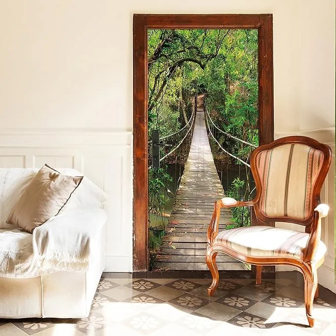 Fotótapéta ajtóra JUNGLE BRIDGE 86x200 cm
