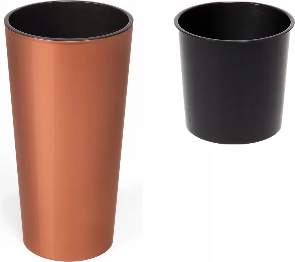 Virágtartó Liliom 19x36 réz műanyag 36 cm x 19 x 36 cm