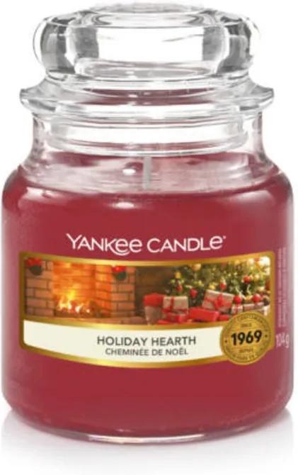 Holiday Hearth, Yankee Candle illatgyertya, kicsi üveg (fahéj, szegfűszeg, gardénia)