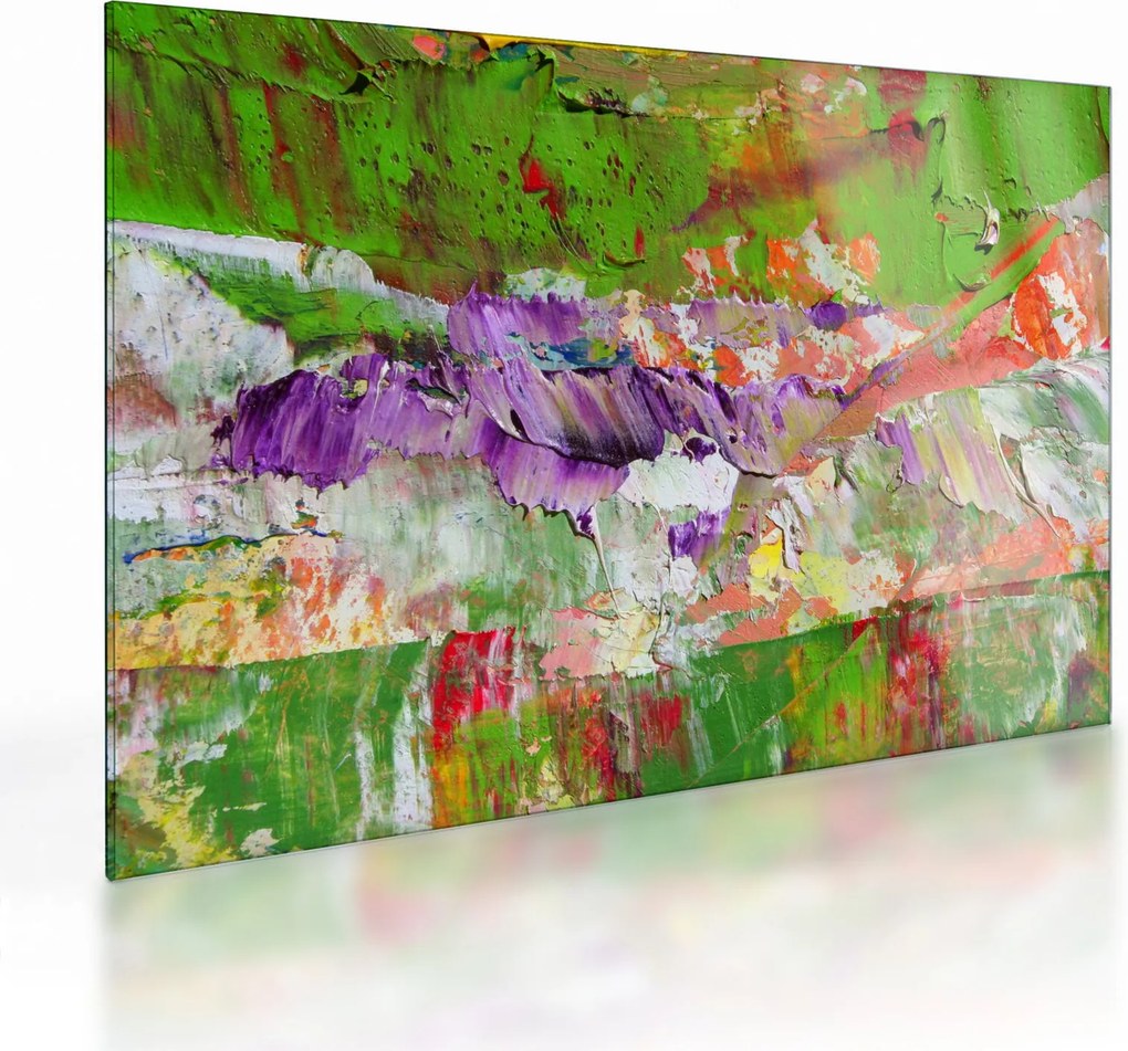 Absztrakció kép - festmény (üvegen) (70x50 cm)