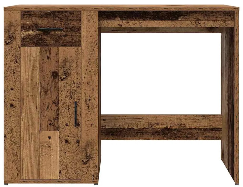 antik fa színű szerelt fa íróasztal 100 x 49 x 75 cm