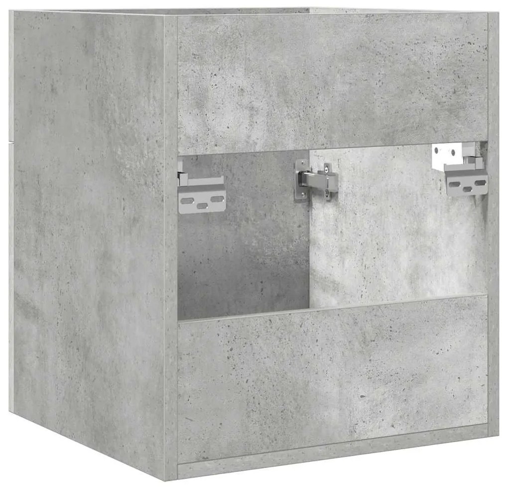 betonszürke szerelt fa fürdőszobai mosdószekrény 41x38,5x46 cm