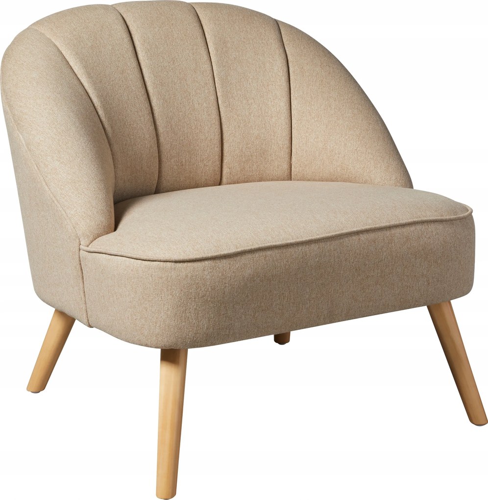 Naova boucle bézs ülőgarnitúra fa lábakon, kárpitozott