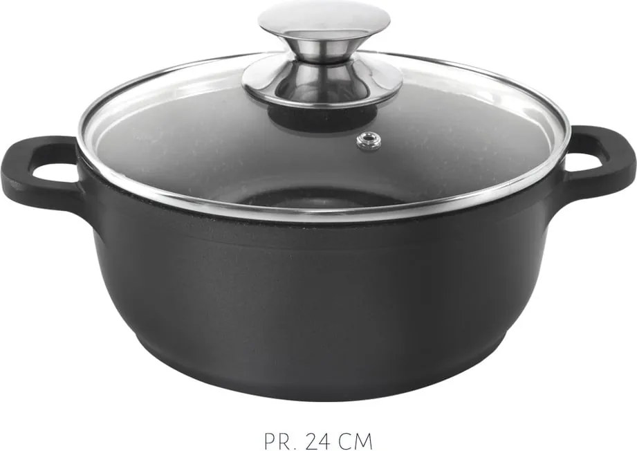 Grande 4 db-os edény szett 3 üvegfedővel - Orion