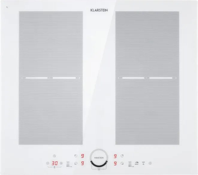 Klarstein Delicatessa 60, beépített indukciós főzőlap, 7000 W, 4 zóna, üvegkerámia, fekete