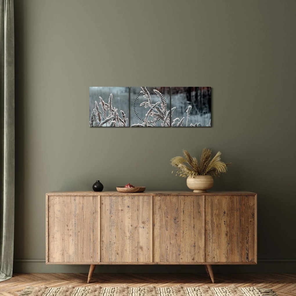 Kép - Fagyott rét (órával) (90x30 cm)