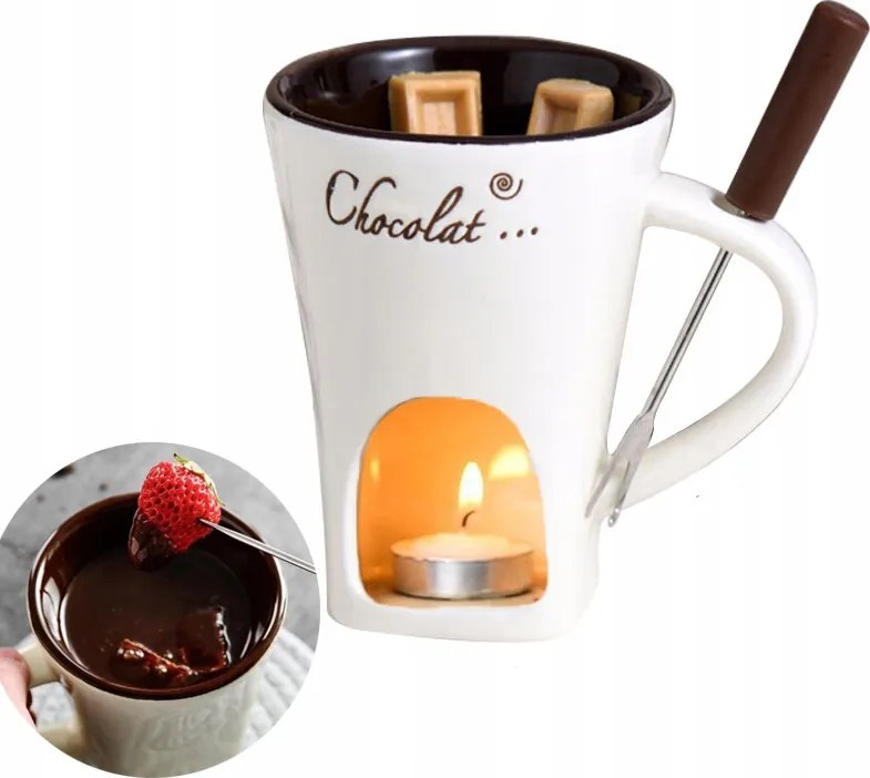 Csokoládé fondü bögre Sajt fondü bögre Melegítő bögre