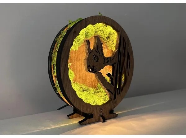 Li-Go 23625/DUB2 - Dimmelhető asztali LED-dekoráció LED/12W/230V 20x22 cm tölgy