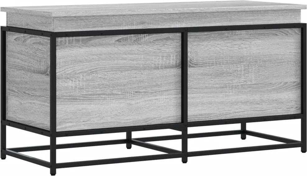 vidaXL szürke sonoma szerelt fa tárolóláda fedéllel 100x40x51,5 cm