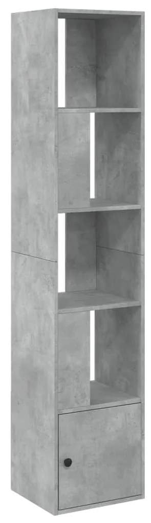 betonszürke szerelt fa könyvespolc 40 x 36 x 189 cm