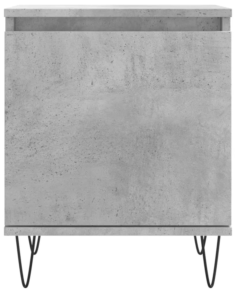 2 db betonszürke szerelt fa éjjeliszekrény 40x30x50 cm
