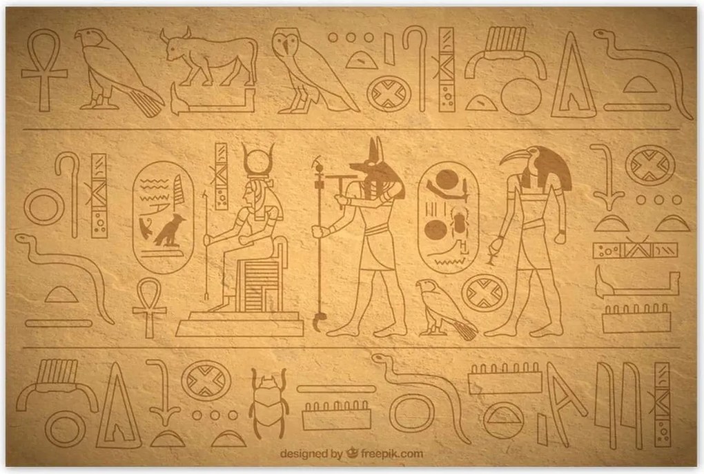 Poszterek 120x80 Egyiptomi hieroglifák