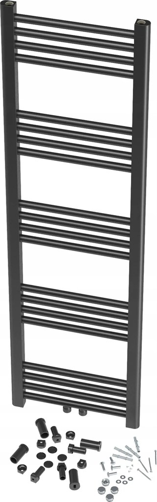 Fürdőszobai Radiátor Modern Létra Fekete Raven 140x40 cm