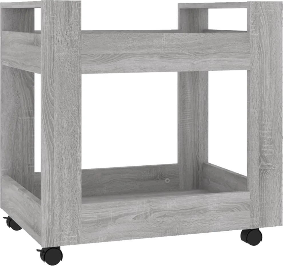 vidaXL szürke sonoma szerelt fa asztal-kocsi 60 x 45 x 60 cm