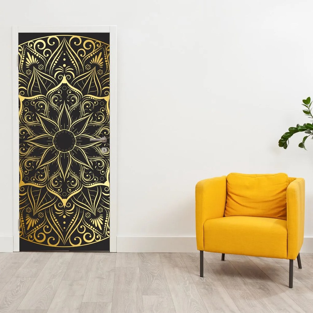 Fotótapéta ajtóra - Arany absztrakció (95x205cm)