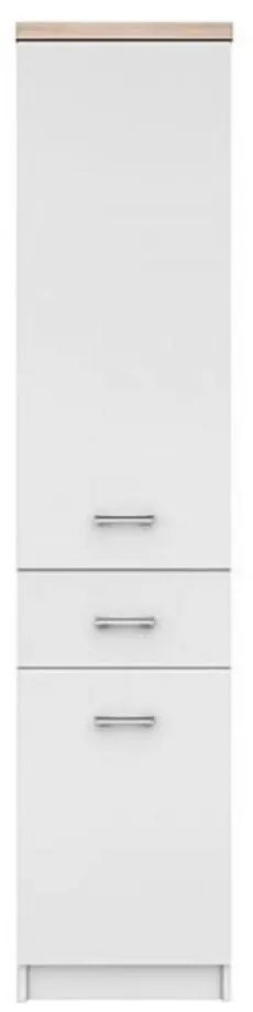 Polcos szekrény 2D1S, fehér/tölgy sonoma, univerzális, TOPTY TYP 05