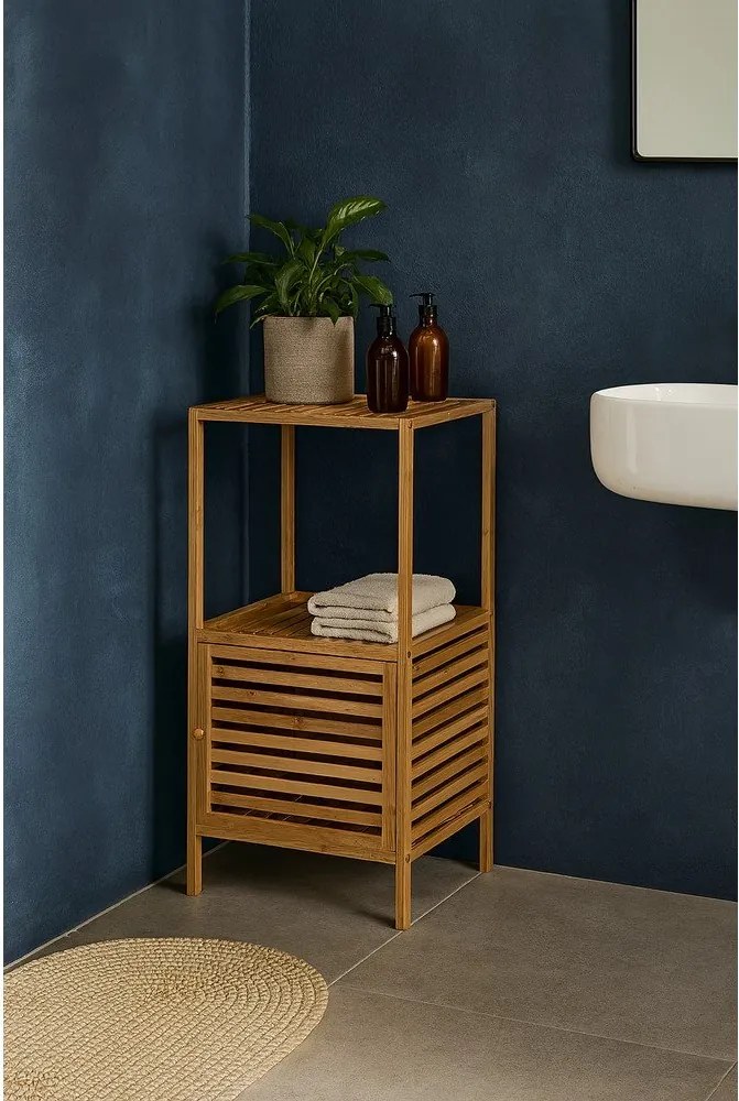 Natúr színű bambusz fürdőszobai polcos állvány 35x80 cm Auren – Bonami Essentials