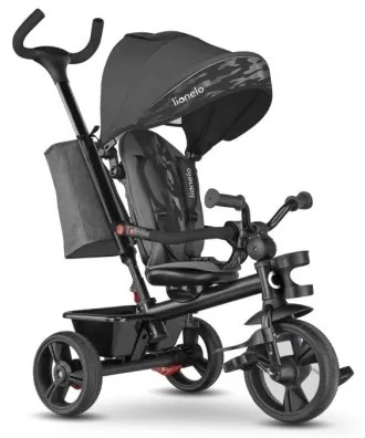 Lionelo - Gyerek háromkerekű HAARI szürke/fekete