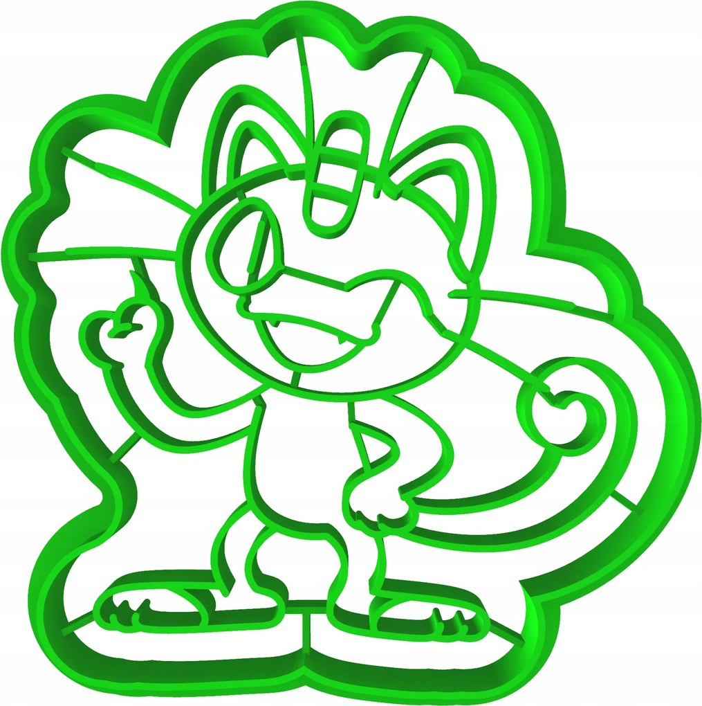 Pokemon Meowth keksz lyukasztó forma 1 8cm
