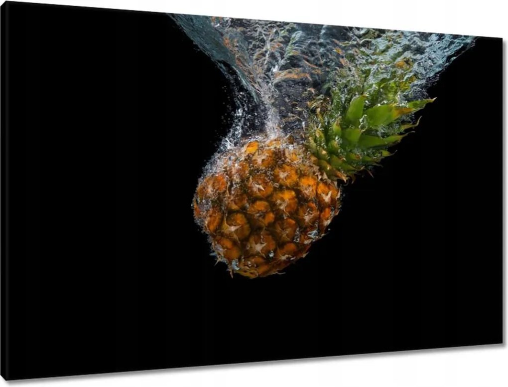 Vászonkép 90x60 Ananász a vízbe esik