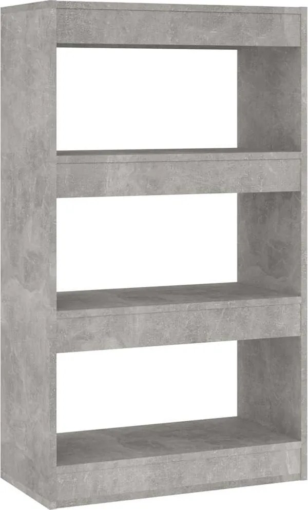 vidaXL betonszürke szerelt fa könyvszekrény/térelválasztó 60x30x103 cm