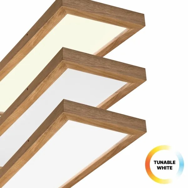 Brilagi-LED Dimmelhető lámpa WOODY FRAME LED/50W/230V tölgy 120x30 cm IP44 + távirányító