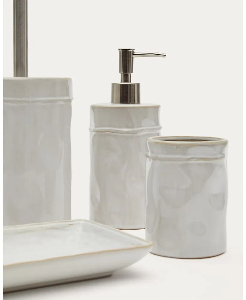 Krémszínű kerámia WC-kefe Savel – Kave Home