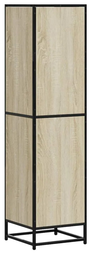 Highboard sonoma tölgy 35,5x35x139 cm gépelt fa és fém