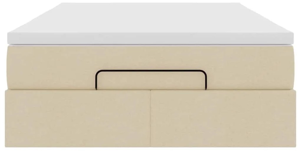 Ottomán ágykeret matraccal krém 120x200cm szövet