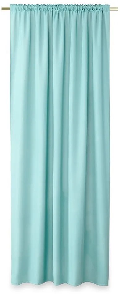 AmeliaHome Oxford Pleat függöny, azúr, 140 x 250 cm