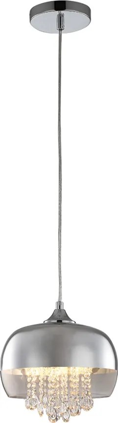 MILAGRO ML3802 LUNA Modern Függesztett Lámpa Króm, Átlátszó E14 IP20