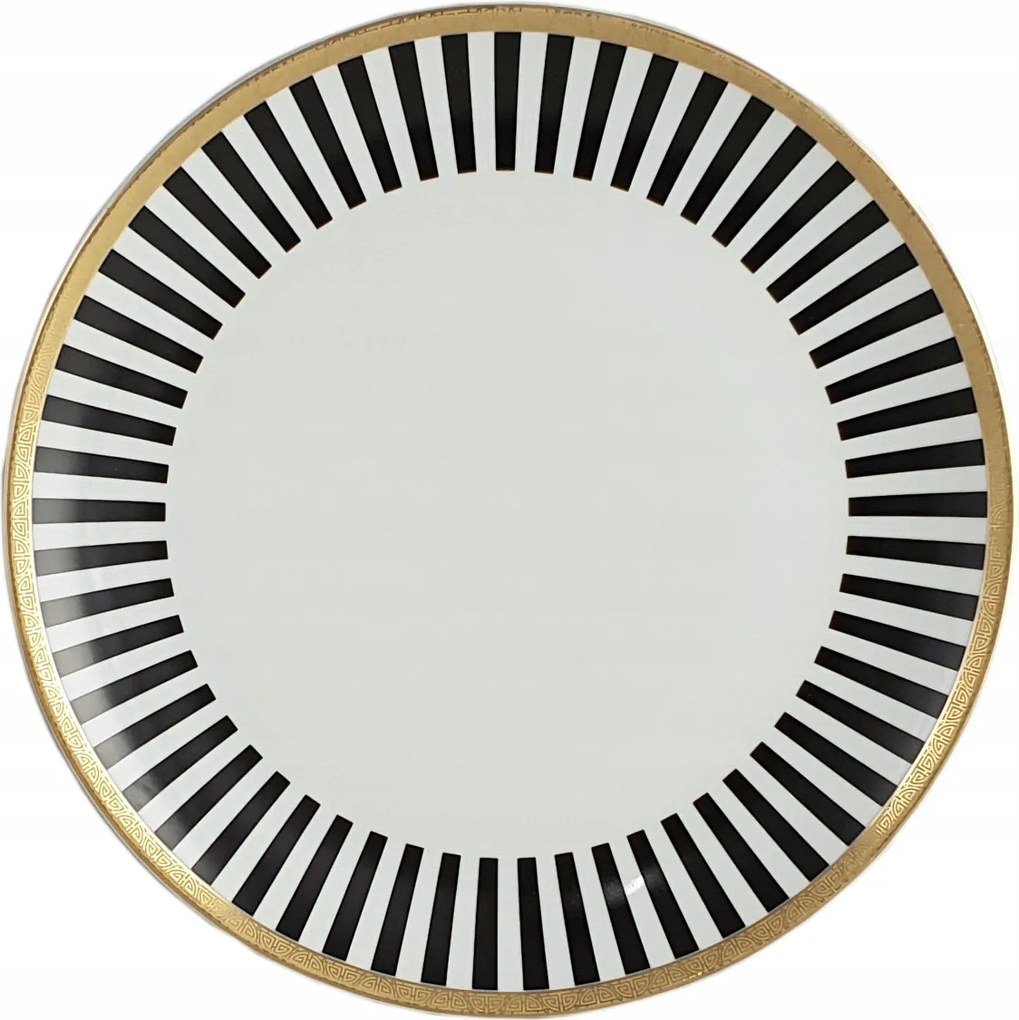 Szerkó Porcelán Csempe Tányér Csíkos 27,5 cm|Porcelán Bogucice
