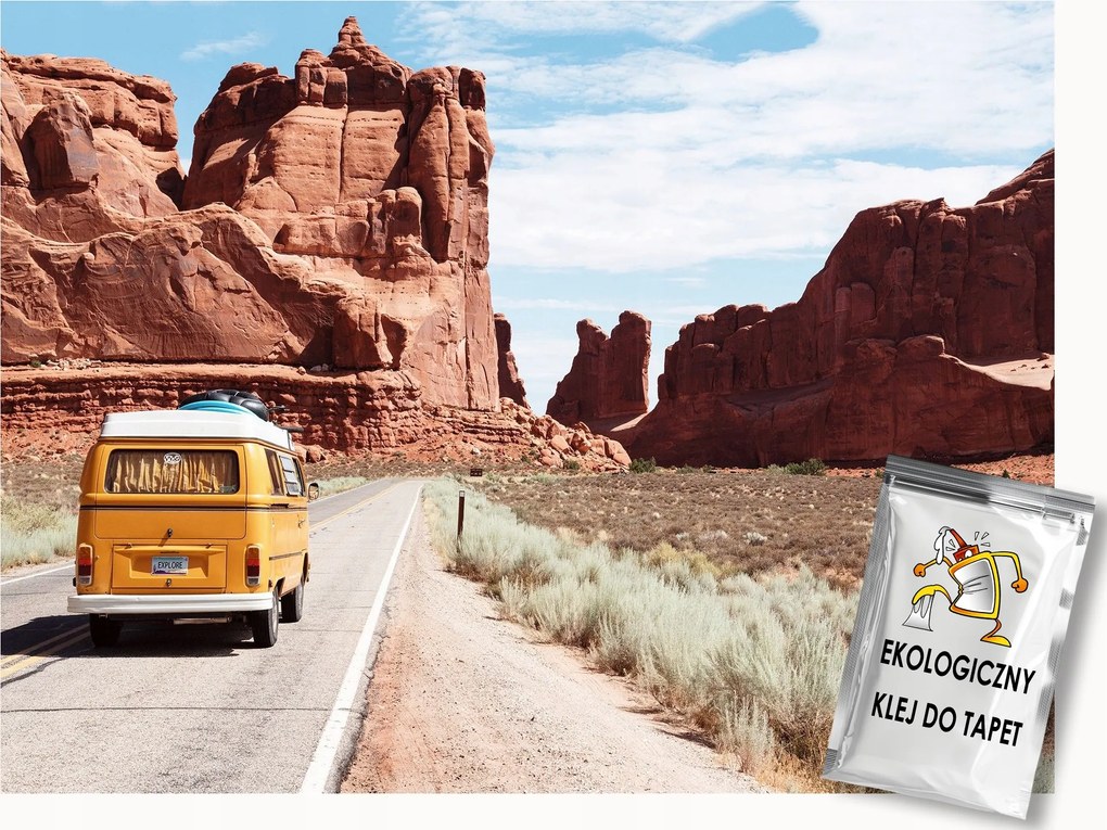 Fotótapéta Flizelina Lakóautó Furgon Út Sivatag Kanyon Usa 150x105 ragasztó