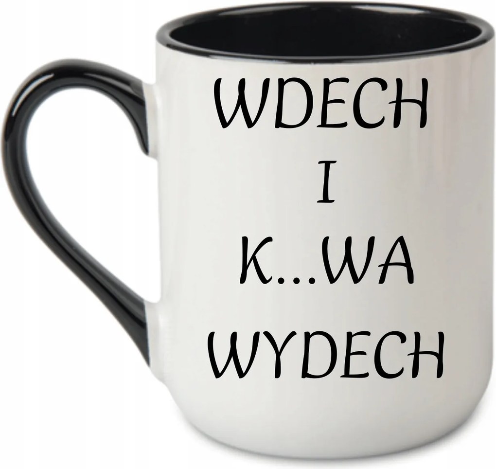 Bögre „Belégzés és kilégzés” kétoldalas Fekete 330 coffee