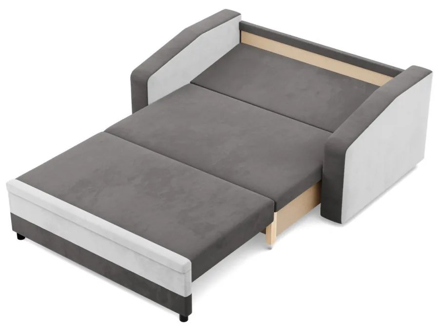 Hewlet kanapé, szövet anyag, szürke - fehér