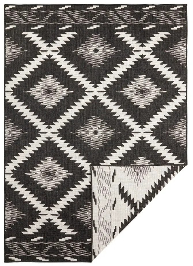 Malibu fekete-krémszínű kültéri szőnyeg, 230 x 160 cm - NORTHRUGS