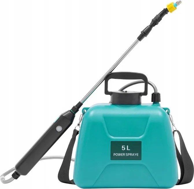 Akkumulátoros Magasnyomású Permetező Elektromos Kézi Kerti 5L Fúvókák