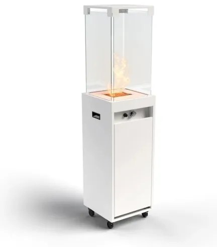 Planika Faro GAS - Kültéri gáz kandalló 142x36 cm 8kW fehér + védőborítás