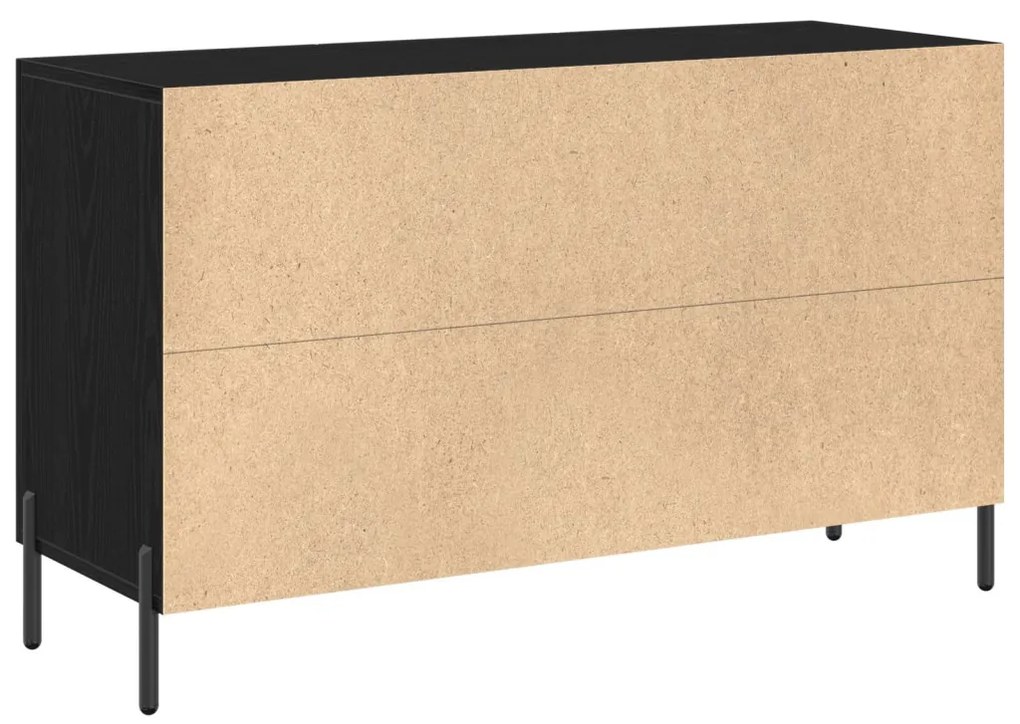 Fekete Tölgy Oldalszekrény 100x36x60 cm Mérnöki Fa