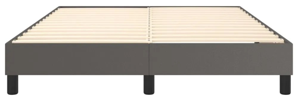 szürke műbőr rugós ágykeret 140x190 cm