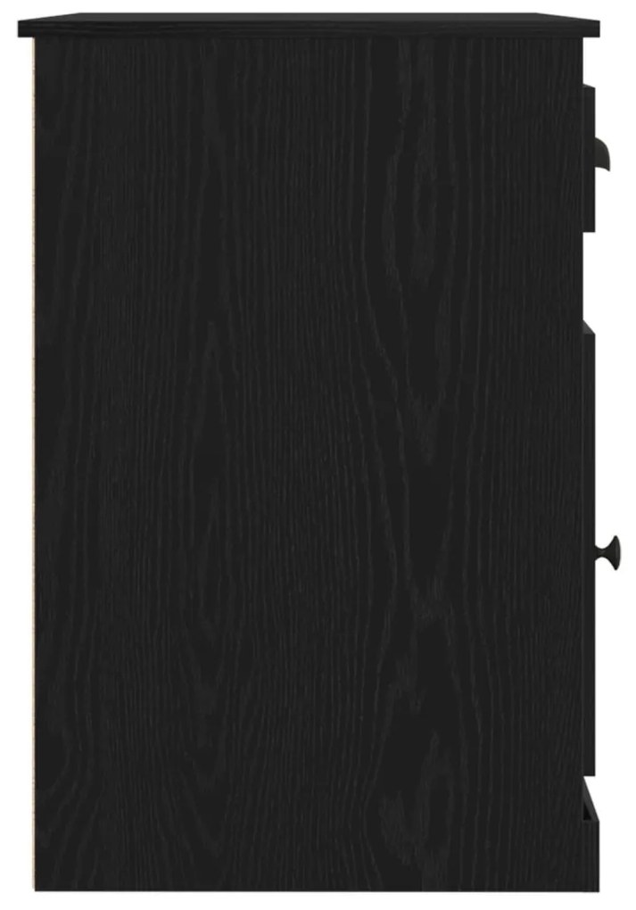 Tárolós Asztal Fekete tölgy 50x115x75 cm Forgácslap
