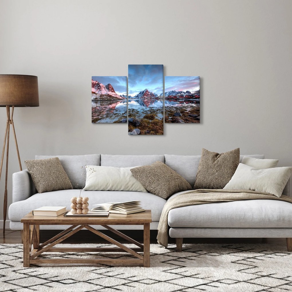 Kép - Napfelkelte Reine felett (90x60 cm)