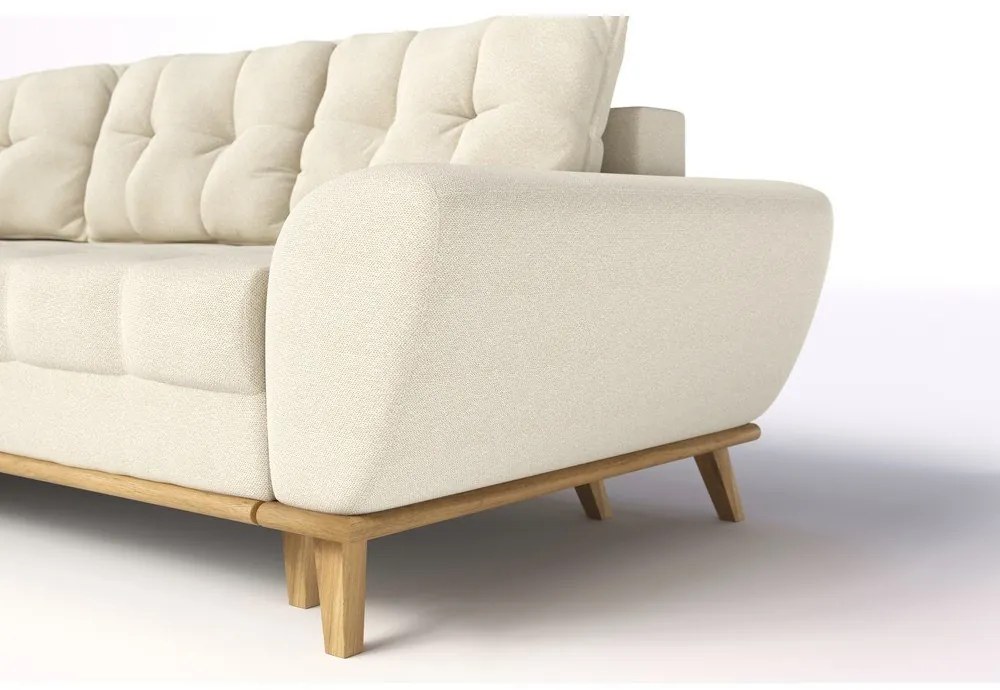 Krémszínű kinyitható sarokkanapé (bal oldali) Balitco – Ropez