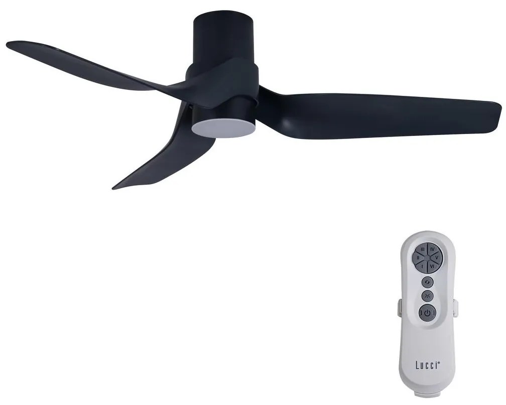 Lucci air 213354 - LED Dimmelhető ventilátor NAUTICA 1xGX53/12W/230V fekete + távirányító