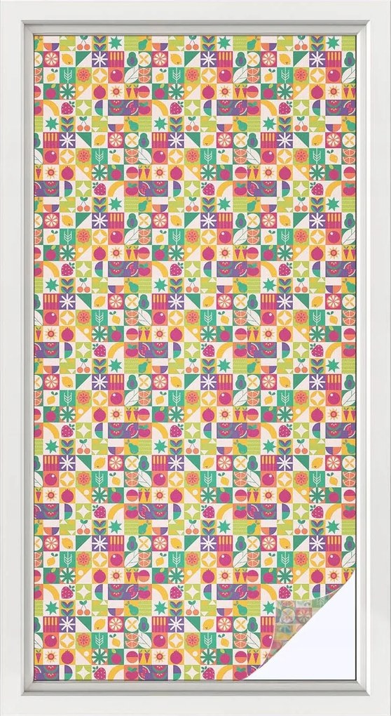 Ablakfólia Szélvédő Adatvédelem Színes absztrakt 50x100