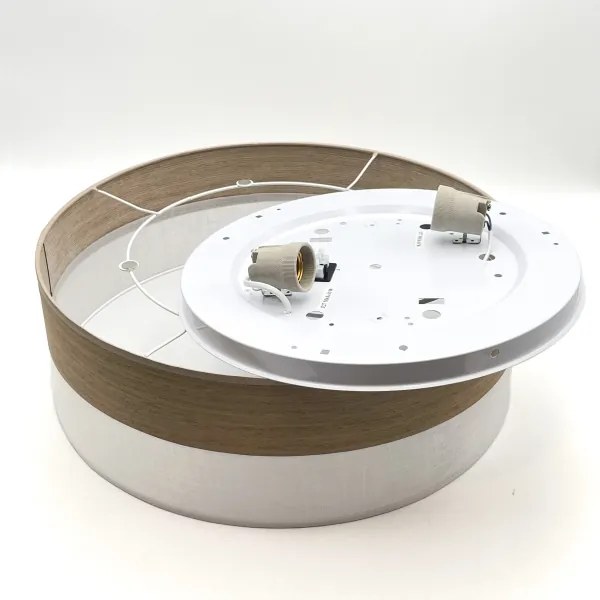 Mennyezeti lámpa SIRJA WOOD 2xE27/15W/230V átm. 45 cm fehér/tölgy