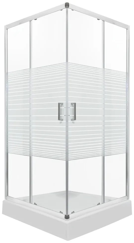 Madera 80x80 cm szögletes zuhanykabin zuhanytálcával