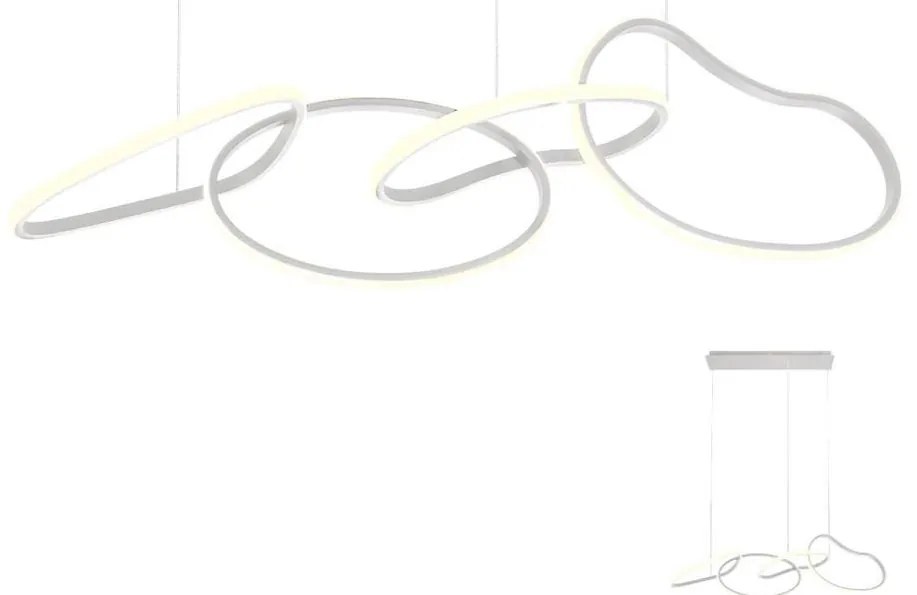 Redo 01-2594 - LED fényerőszabályozható kábeles csillár BIAS LED/87,4W/230V 3000K fehér