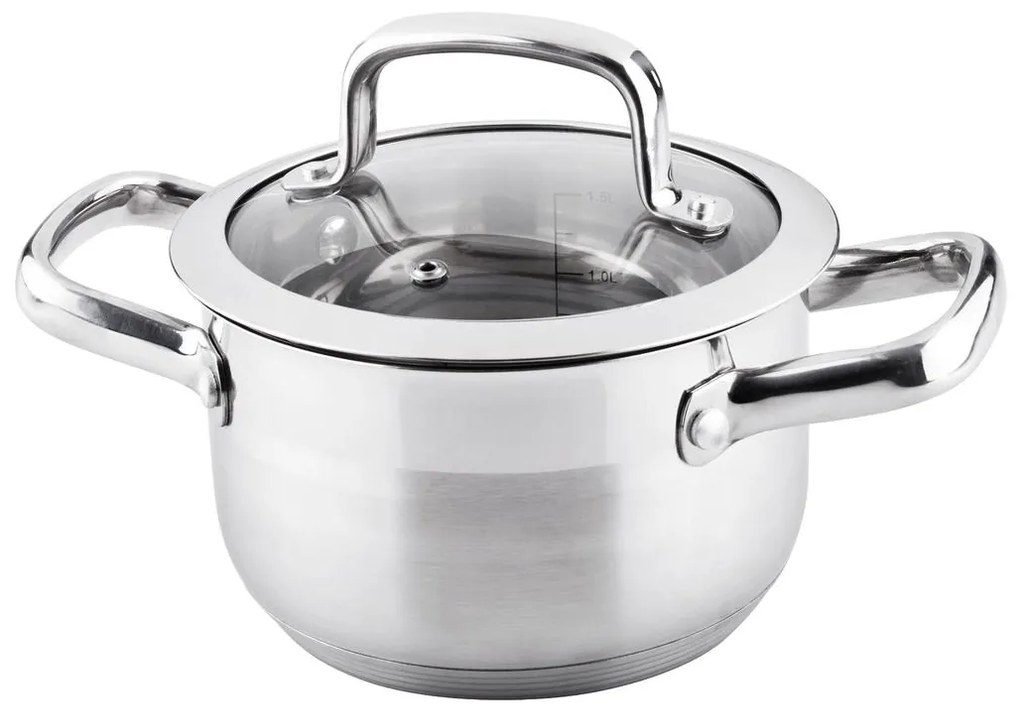 Lamart - Fazék fedővel 16 cm rozsdamentes acél