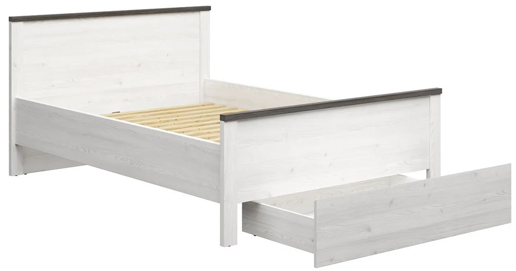 Franciaágy 140 cm Hesen LOZ1S/140 (világos sibiu vörösfenyő + fenyő larico). 1062510